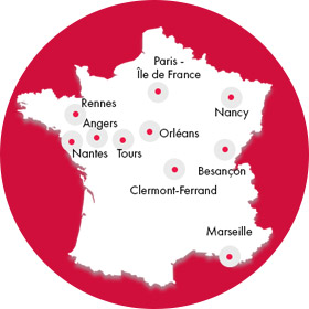 Carte de France du Rire Médecin