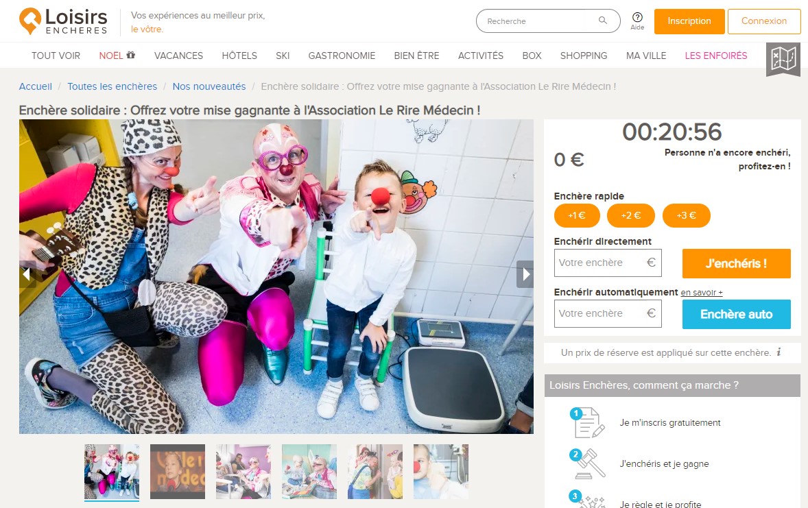 Loisirs enchères rire medecin
