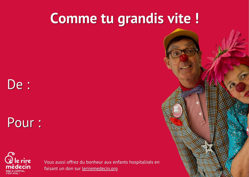 carte anniversaire Comme tu grandis vite