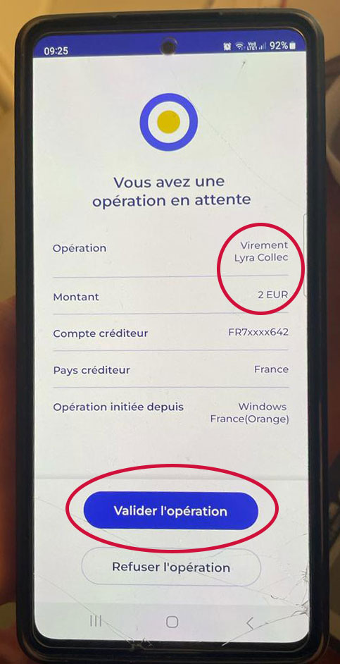 validation virement