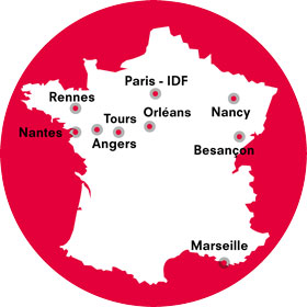 Carte de France du Rire Médecin
